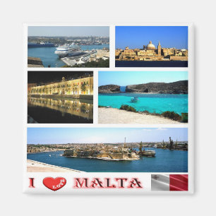 zMT007 MALTA "I Love", Fridge Magnet