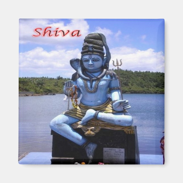 zMU004 MAURITIUS, Gud Shiva, Afrika, Fridge Magnet (Framsidan)