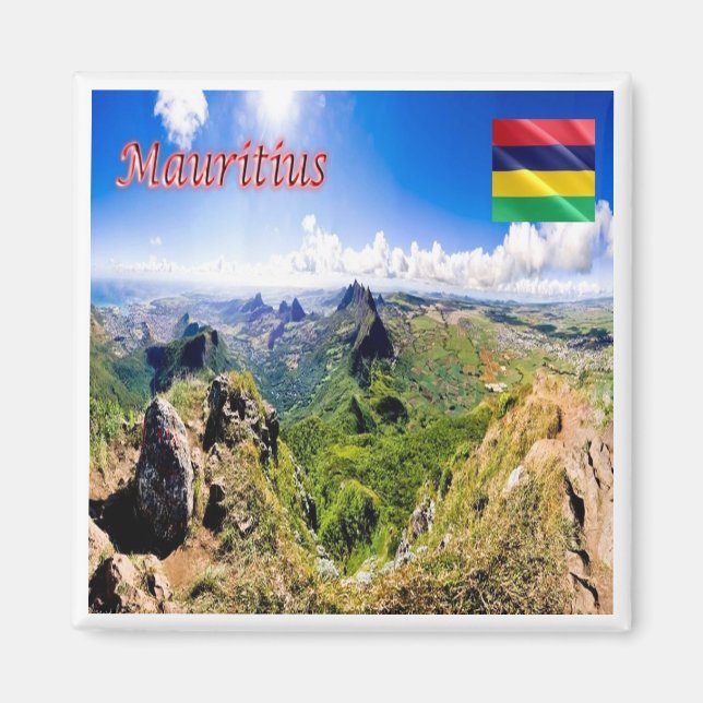 zMU008 MAURITIUS, Panorama, Afrika, Fridge Magnet (Framsidan)