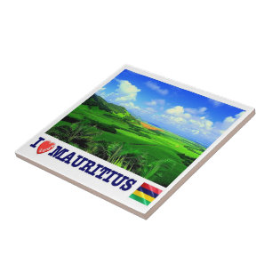 zMU020 MAURITIUS I Kärlek, Afrika, Kakelplatta