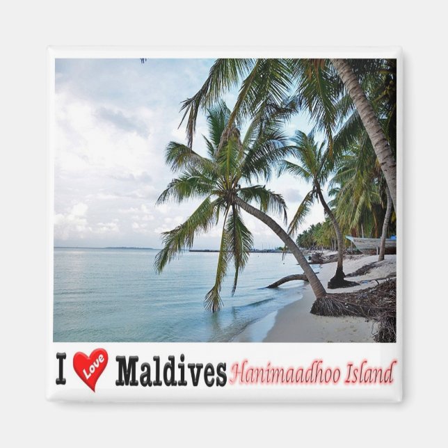 zMV008 HANIMAADHOO, HAA DHAALU ATOLL, Maldives Magnet (Framsidan)