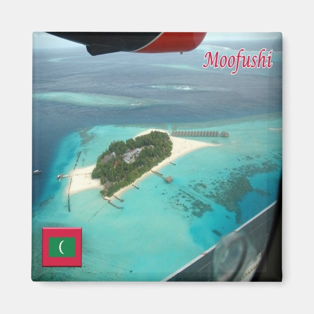 zMV010 MOOFUSHI, Maldiverna, Asien, Fridge Magnet (Framsidan)