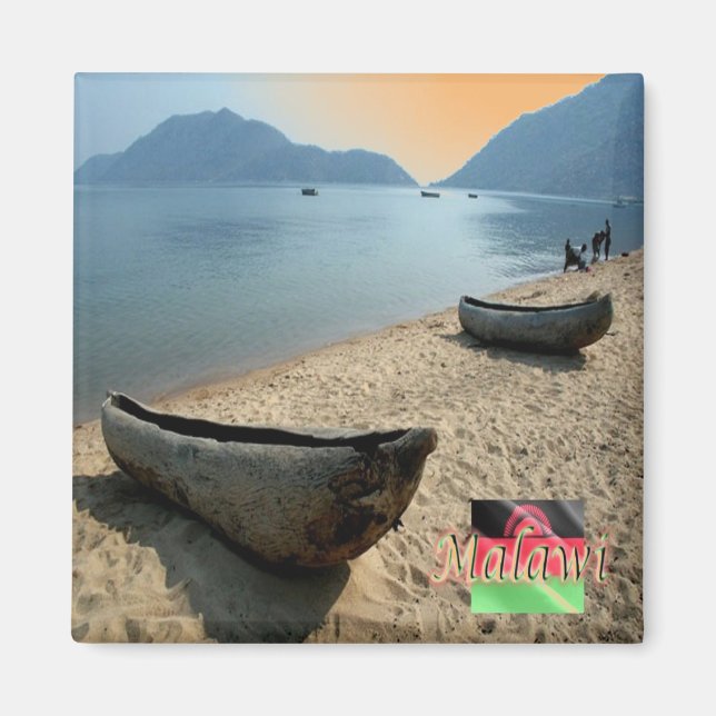 zMW005 MALAWI, Sjö Malawi, Afrika, Fridge Magnet (Framsidan)