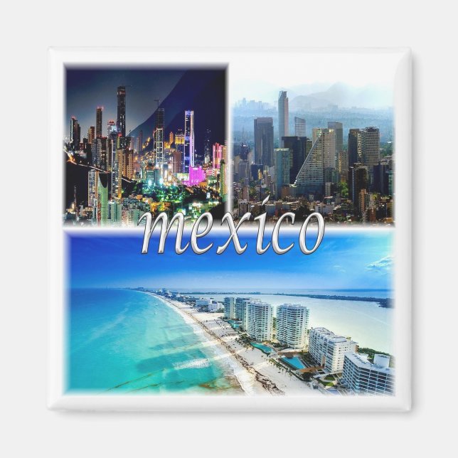 zMX004 MEXICO, Mosaic, Amerika, Fridge Magnet (Framsidan)