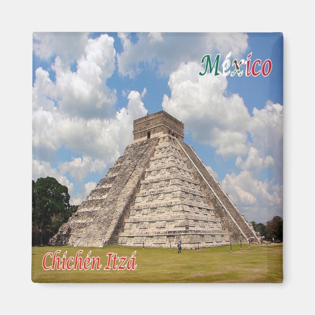 zMX018 CHICHEN ITZA, Mexiko, Amerika, Fridge Magnet (Framsidan)