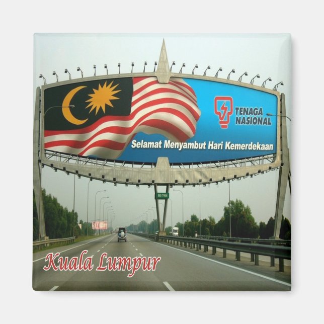 zMY004 Välkommen KUALA LUMPUR, Malaysia, Fridge Magnet (Framsidan)