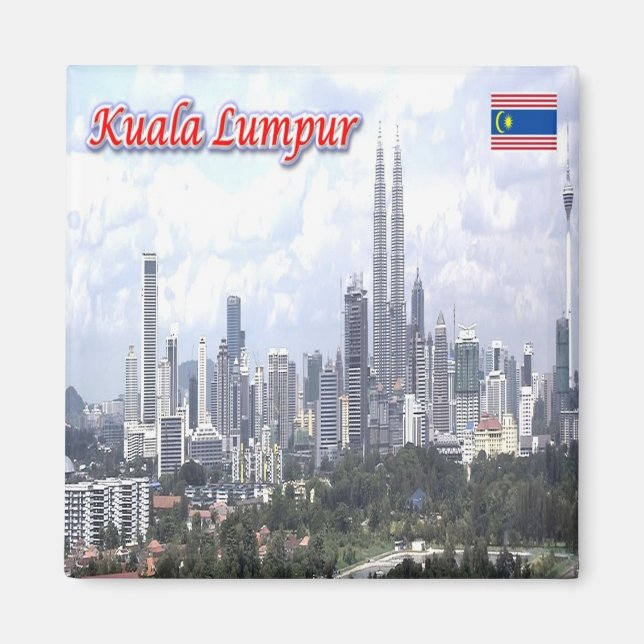 zMY006 panorama KUALA LUMPUR, Malaysia, Fridge Magnet (Framsidan)