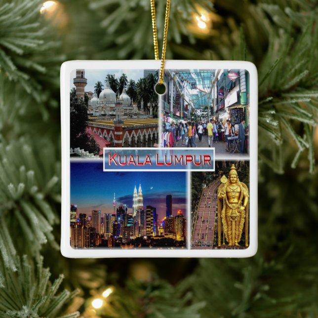 zMY014 Petaling Street KUALA LUMPUR Jamek Mosque, Julgransprydnad Keramik (Träd)