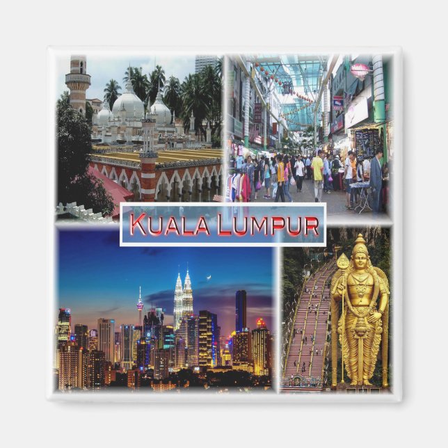 zMY014 Petaling Street KUALA LUMPUR Jamek Mosque, Magnet (Framsidan)