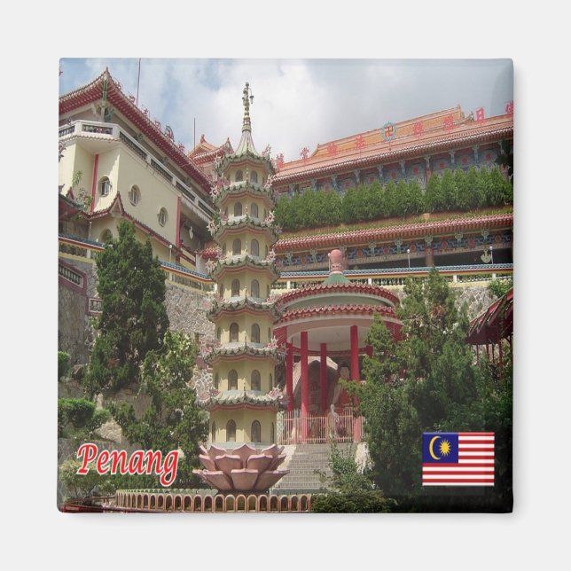 zMY019 Kek Lok Si PENANG, Malaysia, Asien, Fridge Magnet (Framsidan)