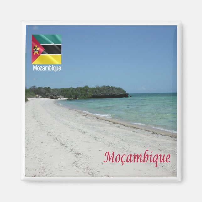 zMZ004 MOZAMBIQUE, Beach, Afrika, Fridge Magnet (Framsidan)
