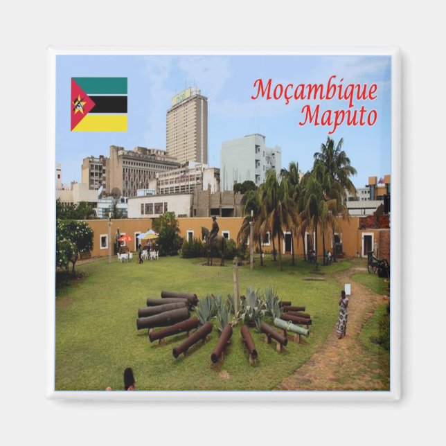 zMZ006 MAPUTO, Moçambique, Afrika, Fridge Magnet (Framsidan)