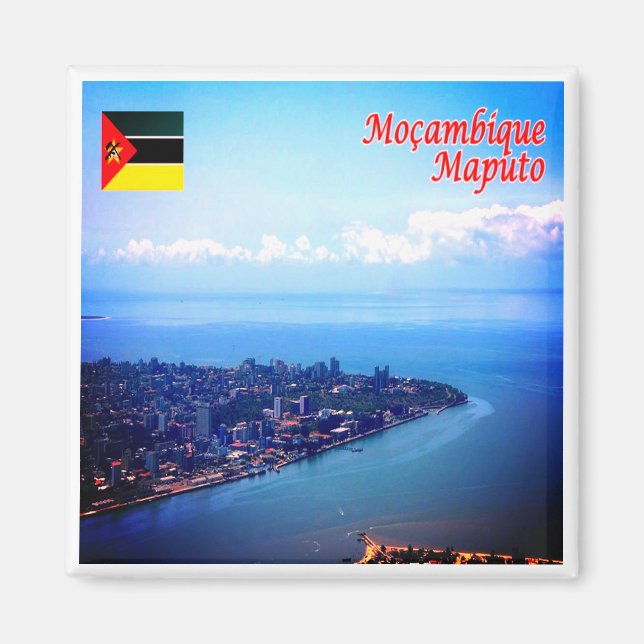 zMZ009 MAPUTO, Moçambique, Afrika, Fridge Magnet (Framsidan)