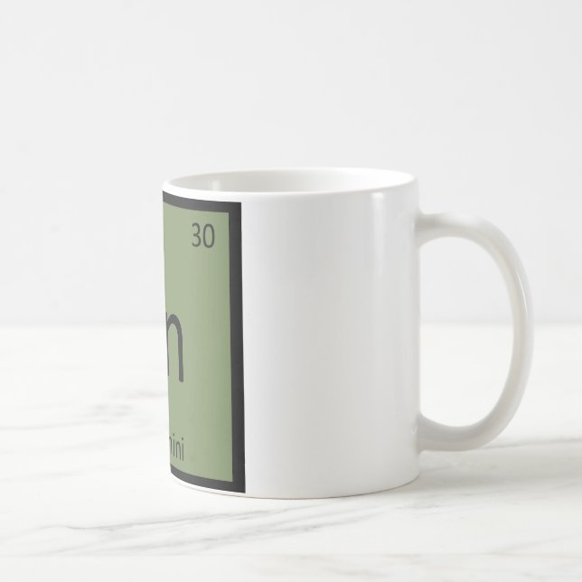 Zn - Zucchini Grönsakskemi Periodiska Systemet Kaffemugg (Höger)