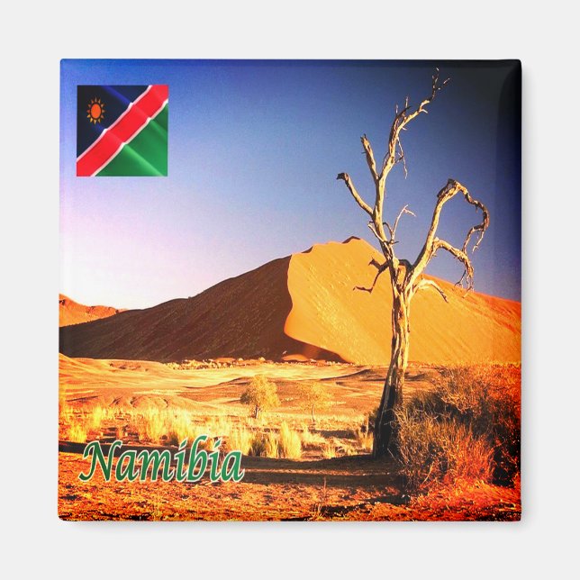zNA004 NAMIBIA Desert, Afrika, Fridge Magnet (Framsidan)