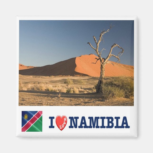 zNA008 NAMIBIA I Kärlek, Afrika, Fridge Magnet (Framsidan)