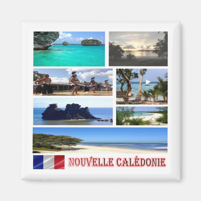 zNC003 NEW CALEDONIA, mosaic, Oceanien, Fridge Magnet (Framsidan)