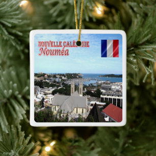 zNC004 NOUMEA, NYA Kaledonien, Oceanien, Julgransprydnad Keramik