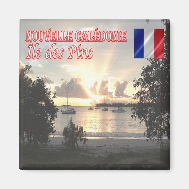 zNC011 ILE DES STIFT Sunset, NEW CALEDONIA, Fridge Magnet (Framsidan)