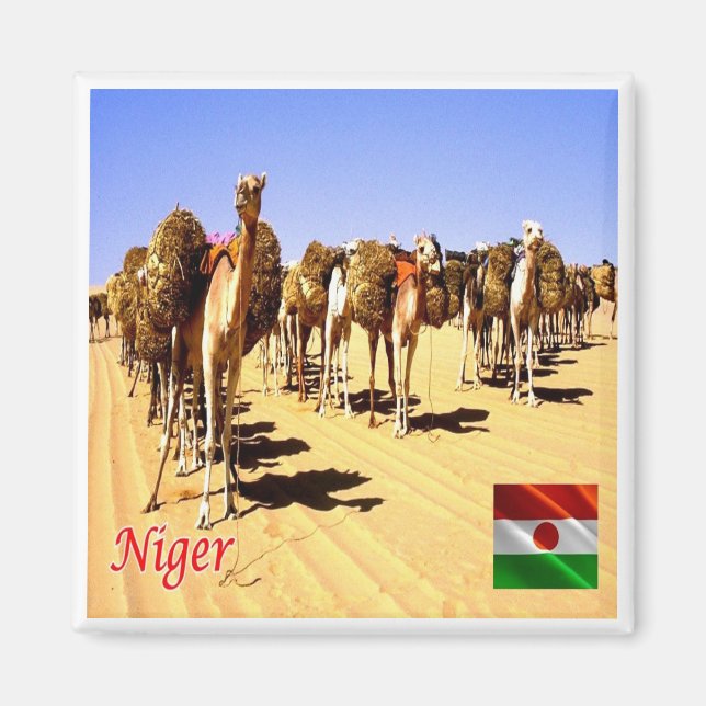 zNE007 NIGER, Oasis Bilma, Afrika, Fridge Magnet (Framsidan)