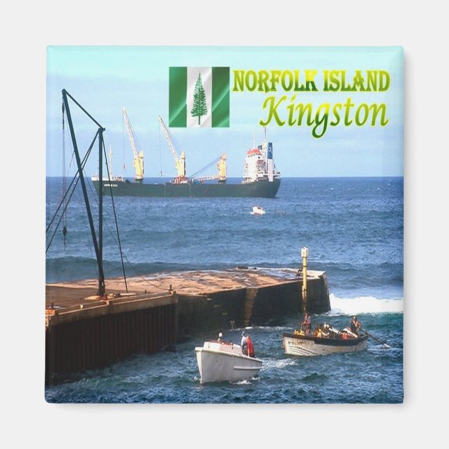 zNF004 KINGSTON, NORFOLK ÖN, Oceanien, Fridge Magnet (Framsidan)