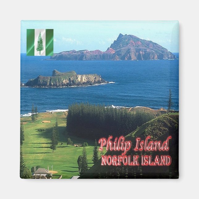 zNF009 PHILIP ISLAND, NORFOLK, Oceanien, Fridge Magnet (Framsidan)