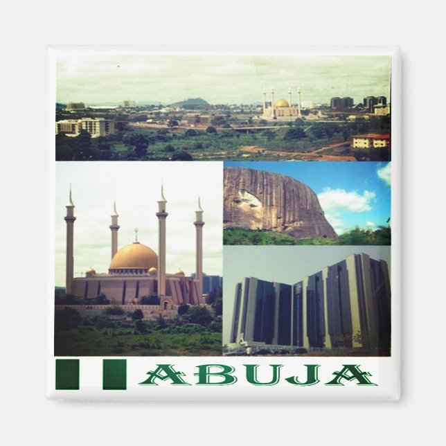 zNG005 ABUJA, Moasik, Nigeria, Afrika, Kylskåp Magnet (Framsidan)
