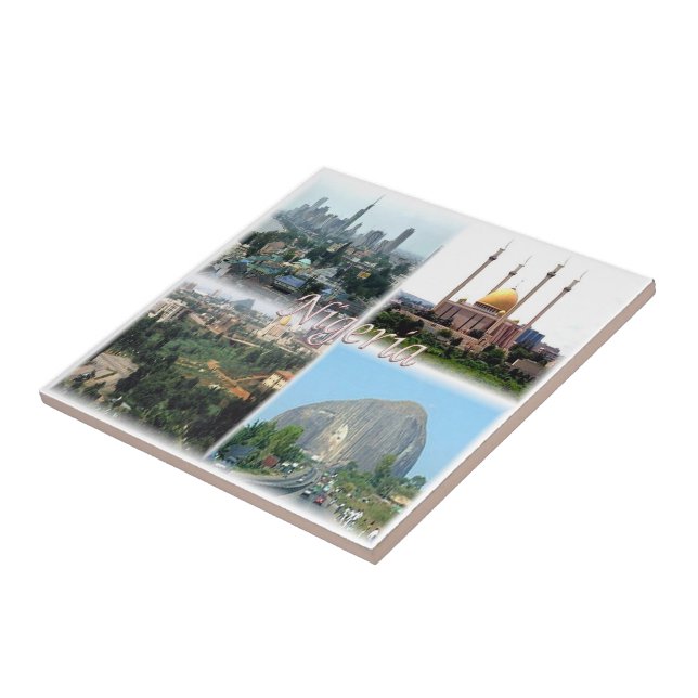 zNG012 NIGERIA, Mosaic, Afrika Kakelplatta (Sidan)