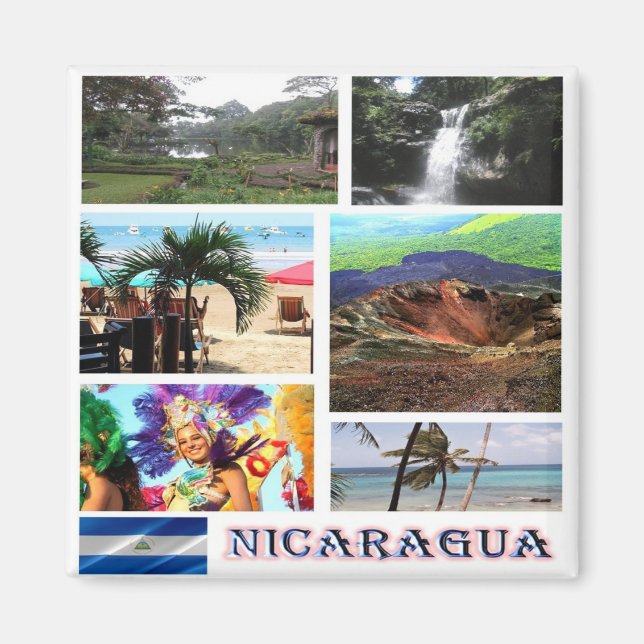 zNI003 NICARAGUA, Mosaic, Amerika, Fridge Magnet (Framsidan)