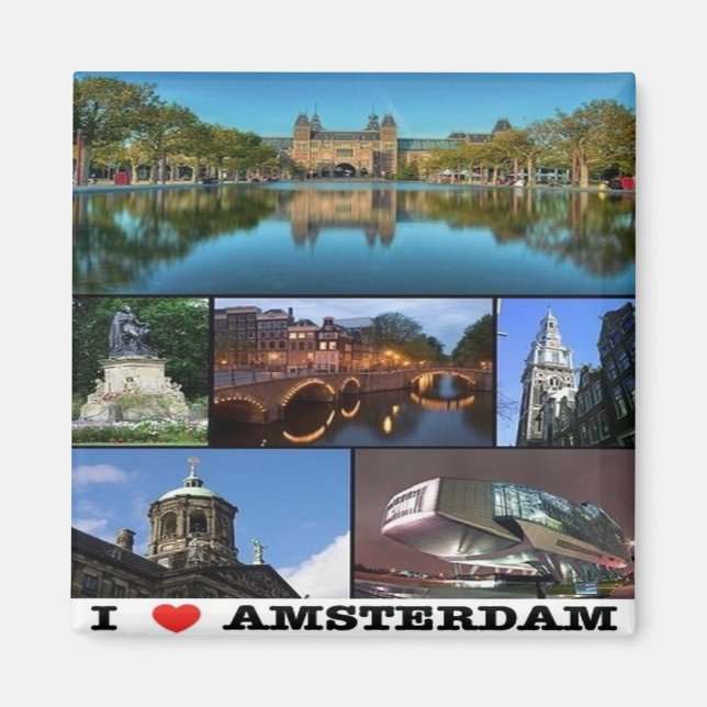 zNL006 AMSTERDAM, Nederländerna, Europa, Fridge Magnet (Framsidan)