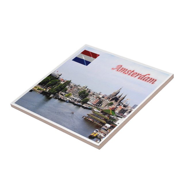 zNL010 AMSTERDAM från himlar, Kakelplatta (Sidan)
