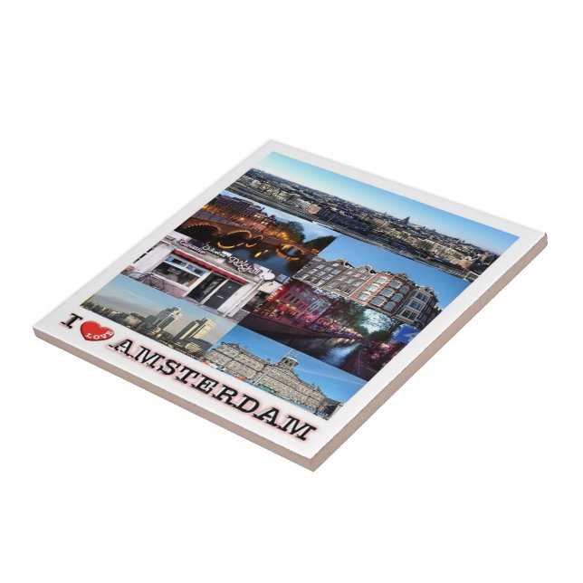 zNL012 AMSTERDAM "I Kärlek", Kakelplatta (Sidan)