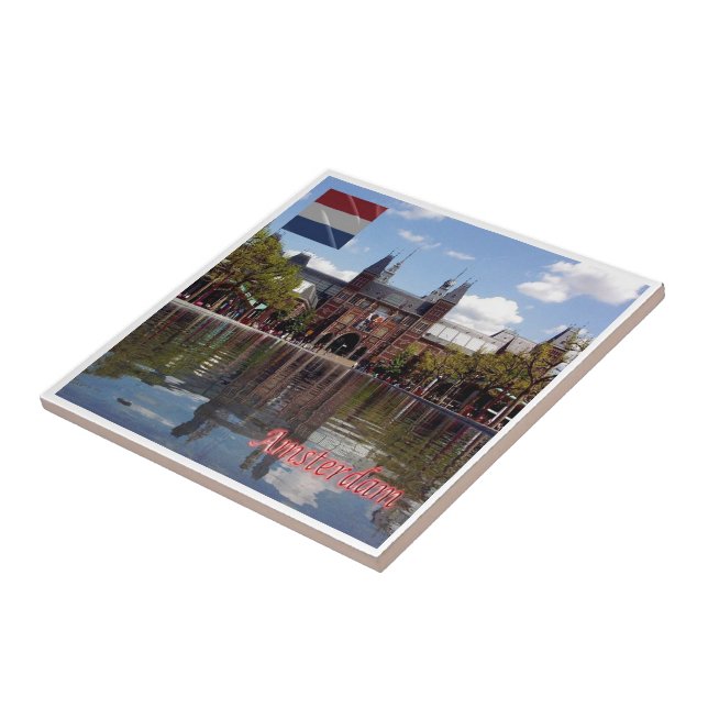 zNL015 RIJKSMUSEUM Amsterdam, Nederländerna Kakelplatta (Sidan)