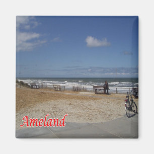 zNL016 AMELAND, Frisiska öarna, Nederländerna, Fri Magnet