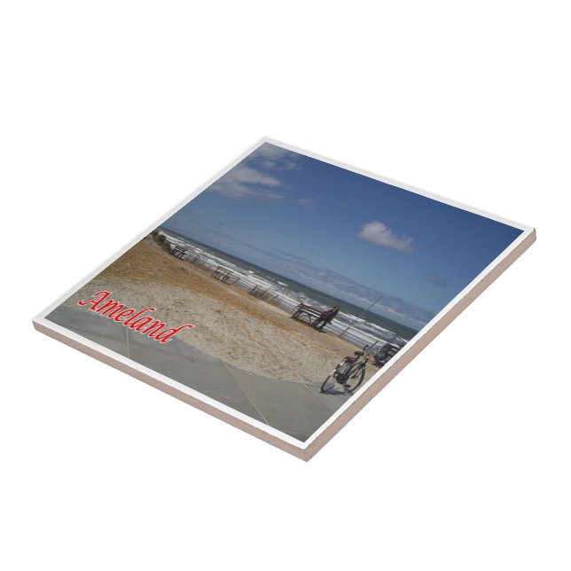 zNL016 AMELAND, Frisiska öarna, Nederländerna Kakelplatta (Sidan)