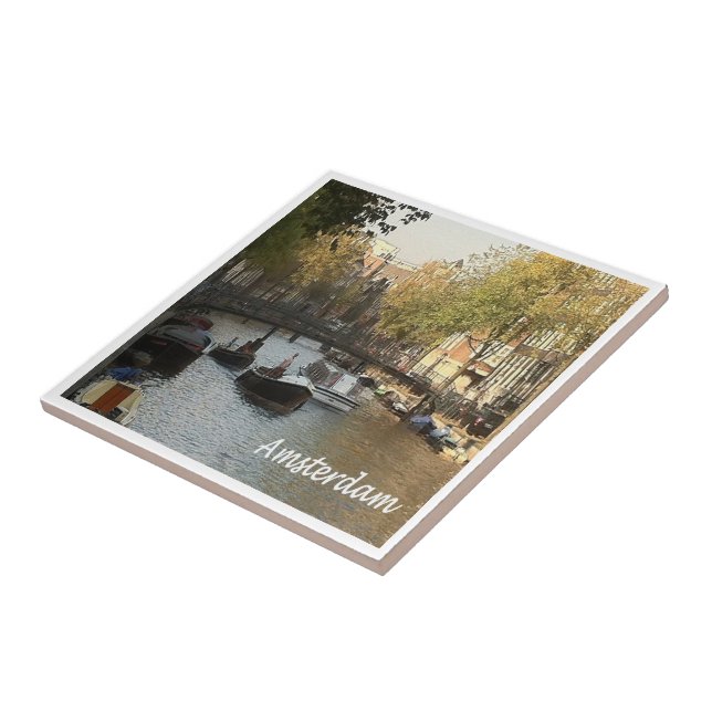 zNL017 AMSTERDAM navigeringsbar kanal, Kakelplatta (Sidan)