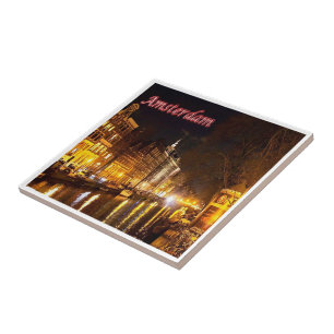 zNL018 AMSTERDAM liggande natt, Nederländerna, Kakelplatta