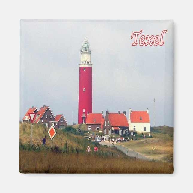 zNL023 TEXEL LIGHTHOUSE Frisian Islands, Fridge Magnet (Framsidan)