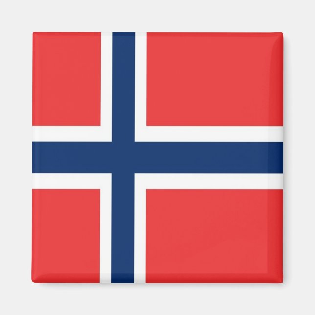 zNO001 NORWEGIAN-FLAGGA, Norge, Fridge Magnet (Framsidan)