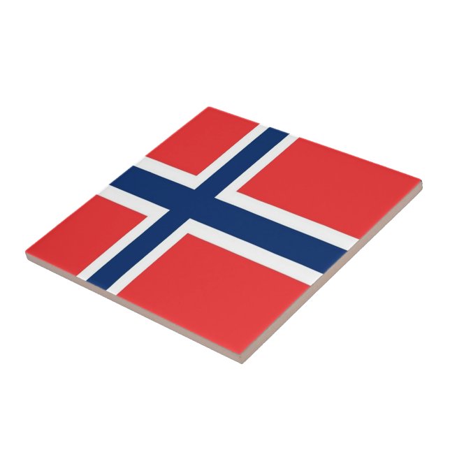 zNO001 NORWEGIAN-FLAGGA, Norge Kakelplatta (Sidan)
