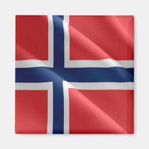 zNO002 NORWEGIAN-FLAGGA, Norge, Fridge Magnet