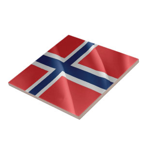 zNO002 NORWEGIAN-FLAGGA, Norge, Kakelplatta