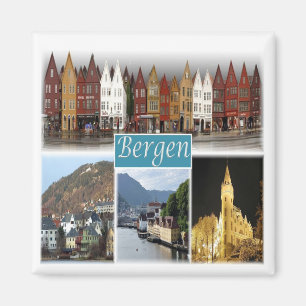 zNO009 BERGEN, Norge, Europa, Fridge Magnet