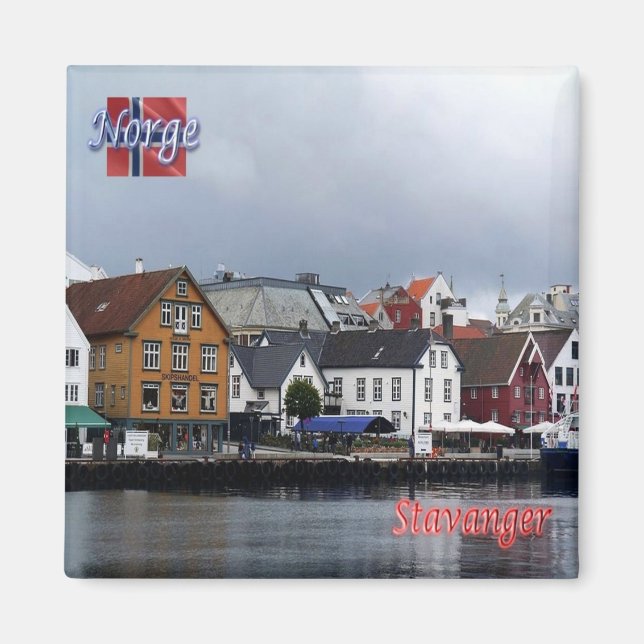 zNO010 STAVANGER, Norge, Europa, Frankrike Magnet (Framsidan)