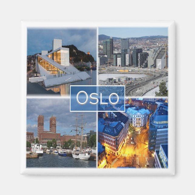 zNO011 OSLO, Norge, Europa, Frankrike Magnet (Framsidan)