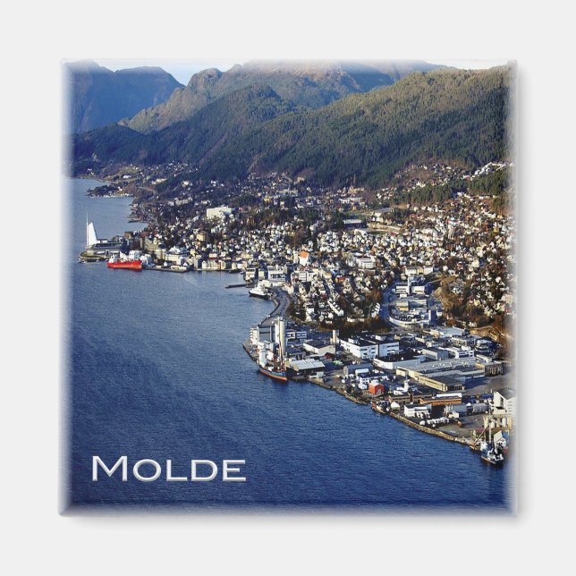 zNO012 MOLDE, Norge, Europa, Frankrike Magnet (Framsidan)