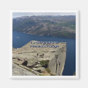 zNO024 LYSEFJORDEN PREIKESTOLEN, Norge, Fridge Magnet