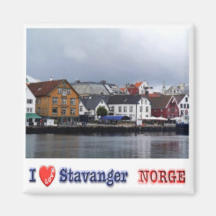 zNO027 STAVANGER "I Kärlek", Norge, Europa, Fridge Magnet