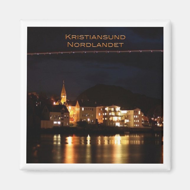 zNO034 KRISTIANSUND NORDLANDET, Norge, Fridge Magnet (Framsidan)