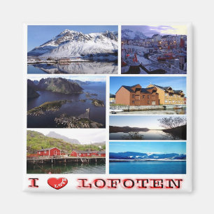 zNO038 LOFOTEN "I Kärlek", Norge, Europa, Fridge Magnet